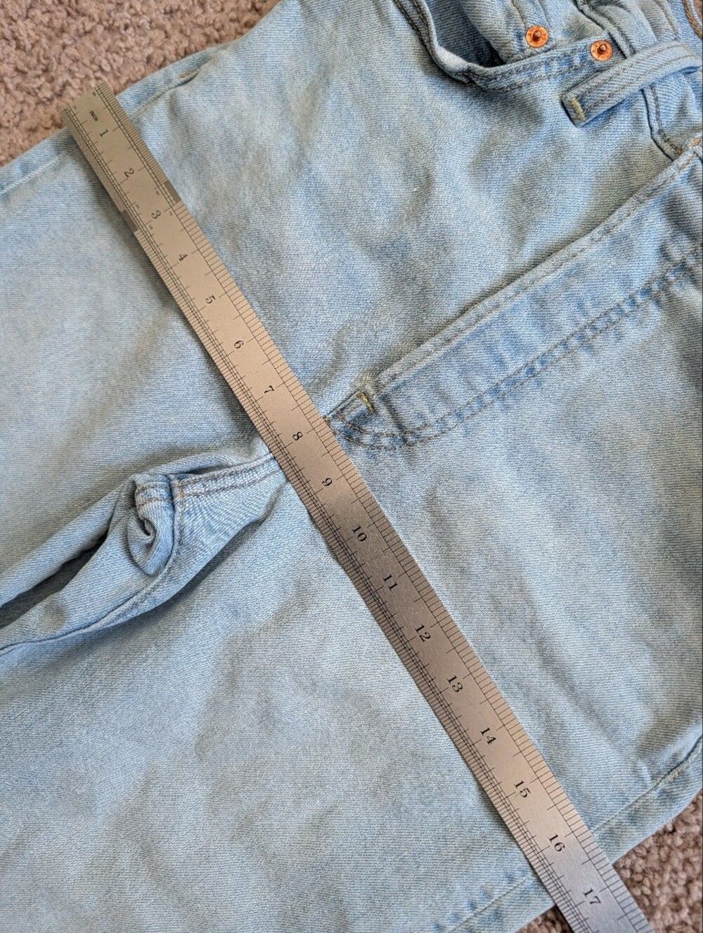 Levis Womens Light Wash Blue Stretch Ribcage Straight Ankle Jeans 28x32 - Picture 13 of 16